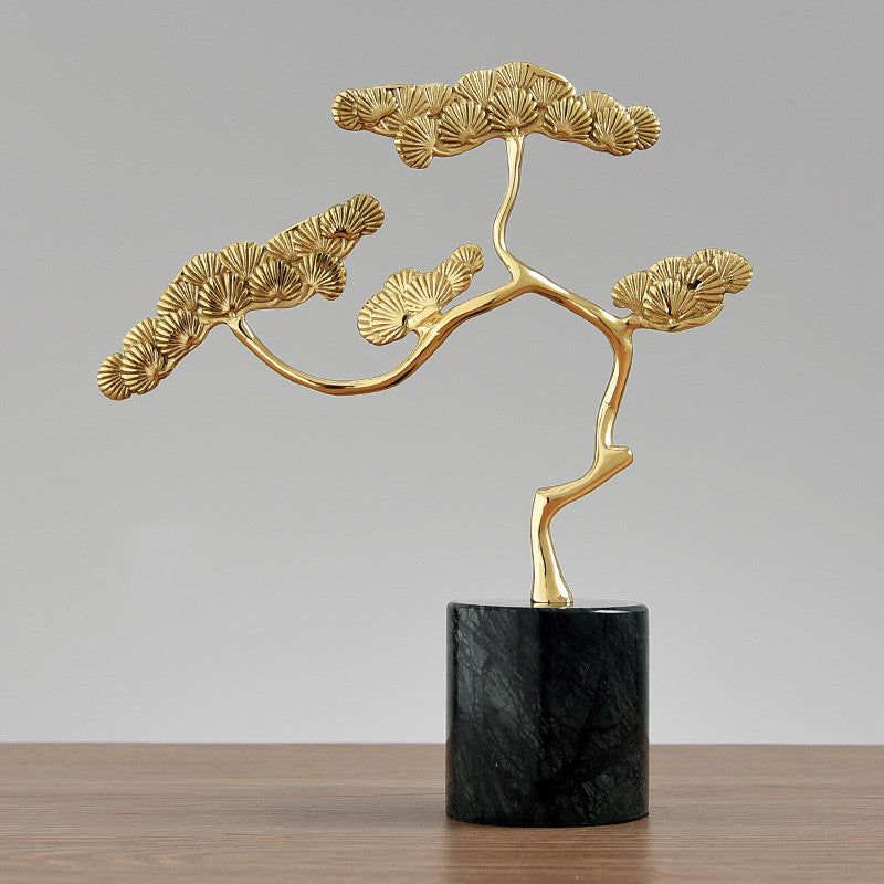 Brass Welcoming Pine Ornaments And Home Accessories - Z3 Limited