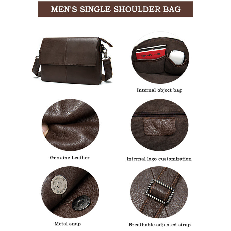 New business leather men's bag