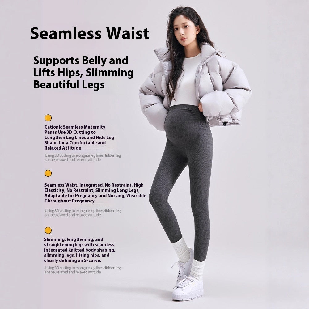 High Elastic Thermal Outerwear Clothing Plus Size Maternity Leggings
