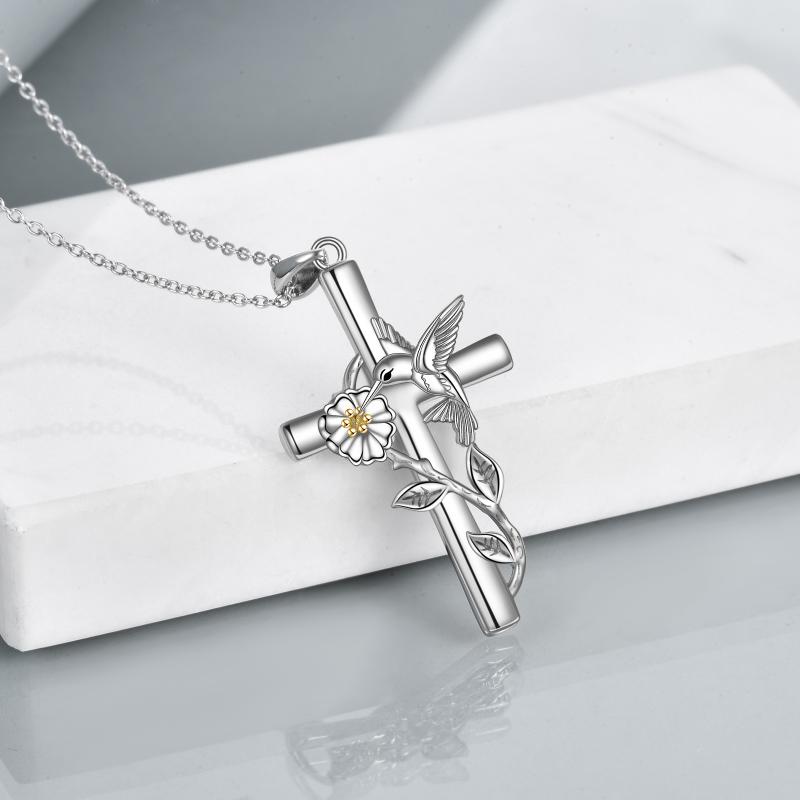 Hummingbird Cross Necklace Gifts for Women Sterling Silver - Z3 Limited