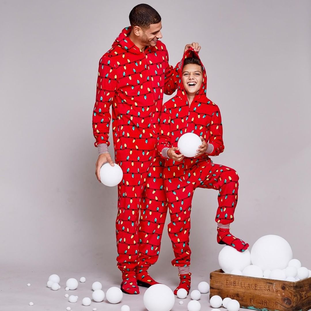 Printed Christmas Clothes One-piece Pajamas Home Wear Parent-child Outfit - Z3 Limited