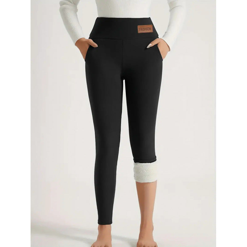 Women's High Waist Warm Fleece Lined Leggings