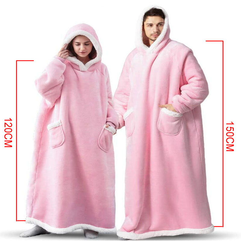 Winter TV Hoodie Blanket Winter Warm Home Clothes Women Men Oversized Pullover With Pockets - Z3 Limited