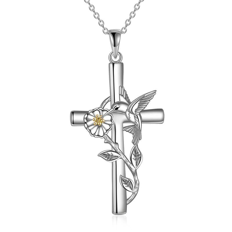 Hummingbird Cross Necklace Gifts for Women Sterling Silver - Z3 Limited